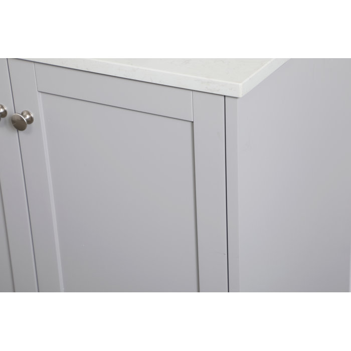 Mercury Row® Aleta 30'' Single Bathroom Vanity with Engineered Marble